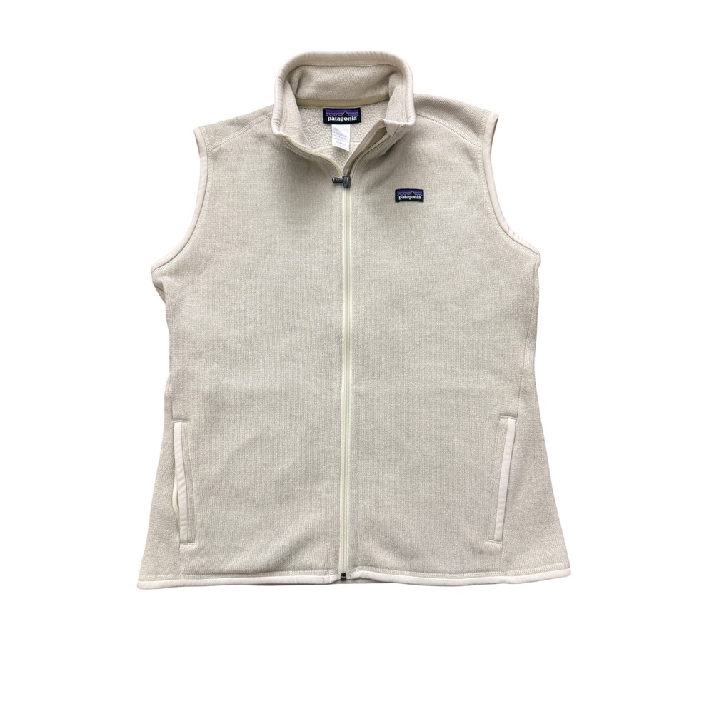 Patagonia Womens Better Sweater Full Zip Fleece Vest Oatmeal Beige Large 25885